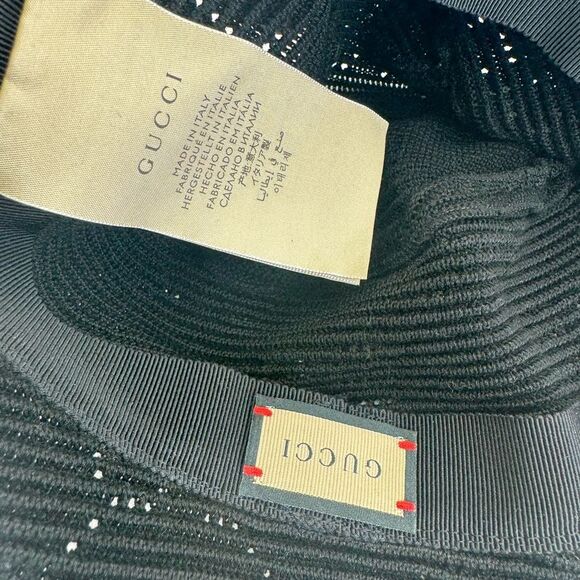 Gucci NWT Malibu Gg Knitted Black Bucket Hat main image 5